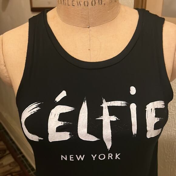 Celfie New York Black Tank Top Size M - Picture 2 of 9